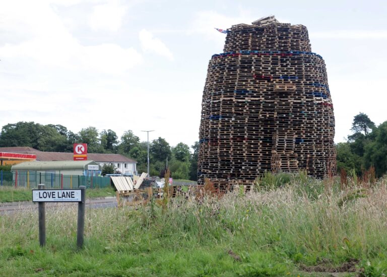 Concerns over one of the north’s costliest bonfires located yards from a road